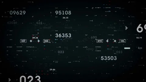 Numbers And Data Black Stock-Footage 75594230