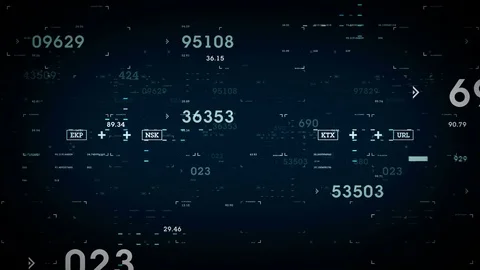 Numbers And Data Blue Stock Footage 75594259