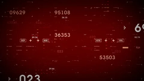 Numbers And Data Red Video stock 75594330