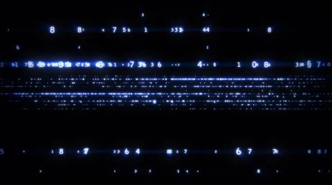 Numbers and data scrolling across computer screen Stock Footage 40897407