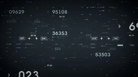 Numbers And Data Silver Stock Footage 75594367