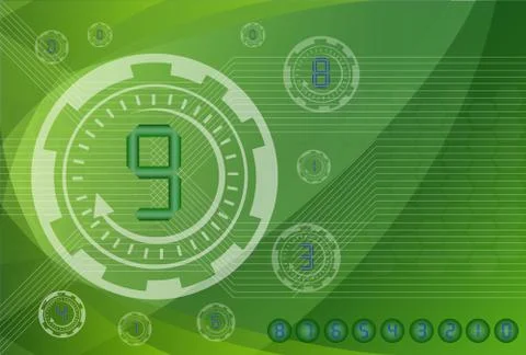 The numbers  and digital technology background, vector illustration 스톡 일러스트