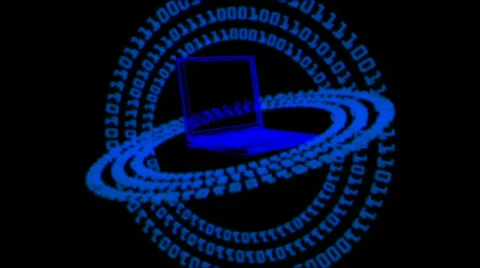 Numbers and  laptop Stock Footage 646543