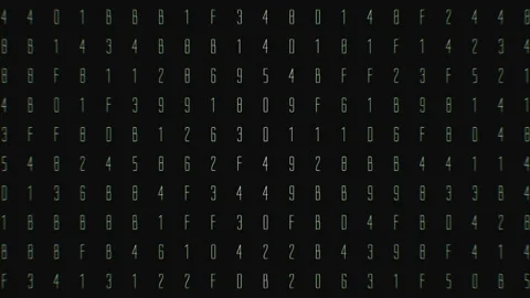 Numbers and Letters Changing Seamless on Black Background. Endless Figures Stock Footage 277828075