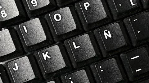 Numbers and letters on a computer keyboard Stock Footage 220648469