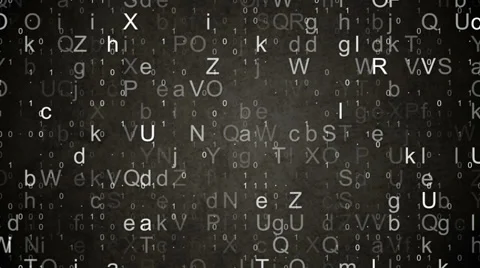Numbers and letters data loopable background Stock Footage 36176253