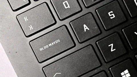 Numbers and letters on a keyboard of a portable computer Stock Footage 220648903