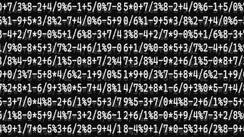 Numbers and math operators pattern panning looped video Stock Footage 316694677