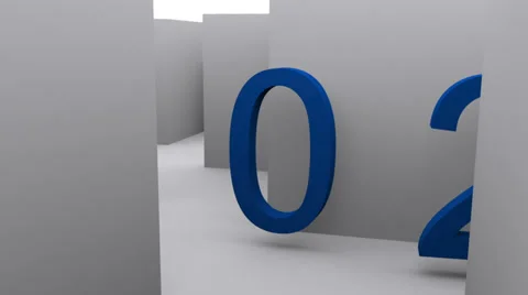 Numbers and maze Stock Footage 32207356