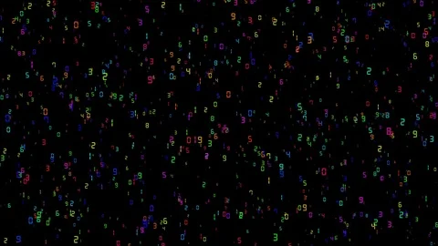 Numbers and numerals icon concept background stock footage. Stock Footage 84838758