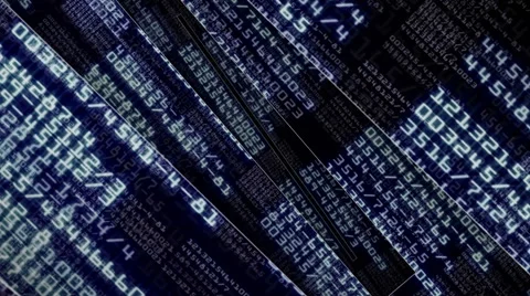 Numbers and Open Bars Tunnel, with Alpha Channel Stock Footage 48598339