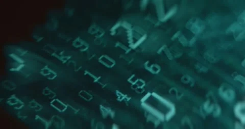 Numbers and symbols, cybersecurity concept Stock Footage 321751953