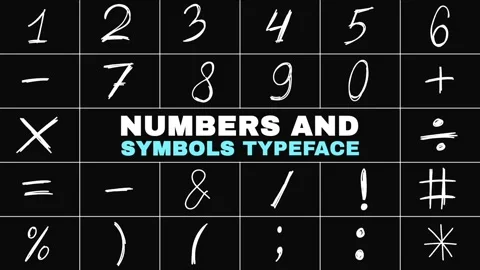 After Effects: Numbers and Symbols Typeface | After Effects #281221504