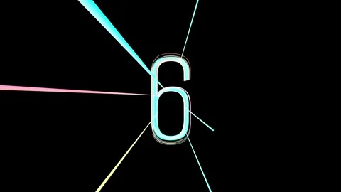 Numbers animated and Running dynamic light. Zero to Nine on Black and White. Stock Footage 261937810