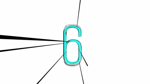 Numbers animated and Running dynamic light. Zero to Nine on white background. 動画素材 261937889