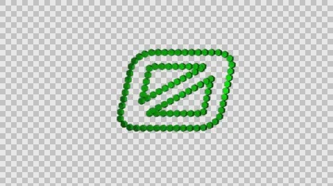 Numbers Animation Pack, green Stock Footage 63746672