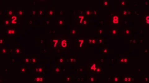 Numbers that appear randomly. Looping video material. 動画素材 165100208