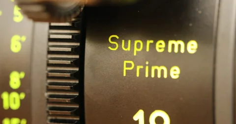 Numbers Around Focus Ring On Camera Lens Stock Footage 283380535