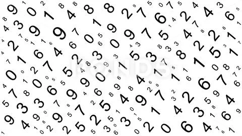 Numbers background design abstract, white color background with numbers ...