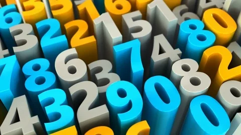 Numbers background Stock Footage 76825298