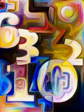 Numbers Background イラスト素材
