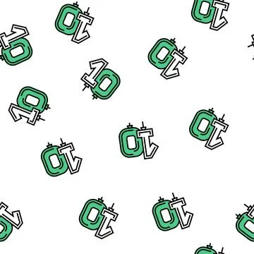 Numbers balloon vector seamless pattern Illustrazione stock