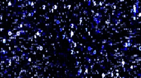 The numbers on a blue background Stock Footage 40512694