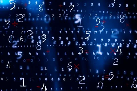 Numbers on blue background イラスト素材