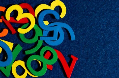 Numbers in blue Stock Photos