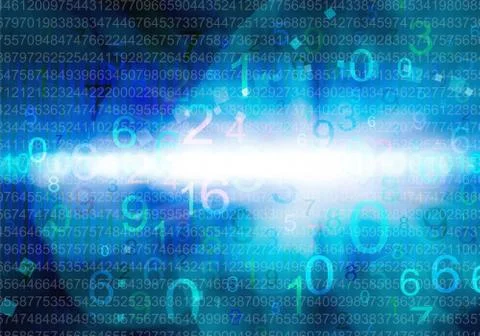 Numbers on a blue textured background Illustrazione stock