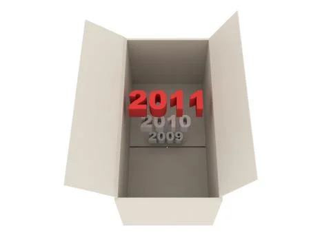 The numbers in Box Foto stock