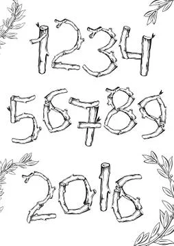 The numbers of branches. Stock-Illustration