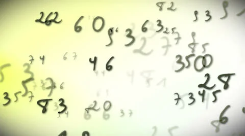 Numbers Bright Stock Footage 24707148