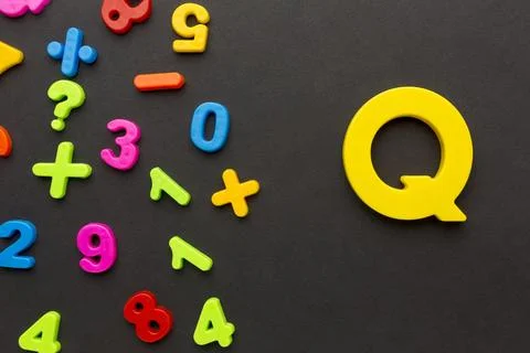 Numbers calculation signs table Stock Photos