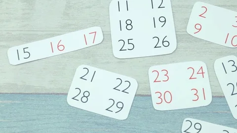 Numbers from the calendar Stock Footage 87062229