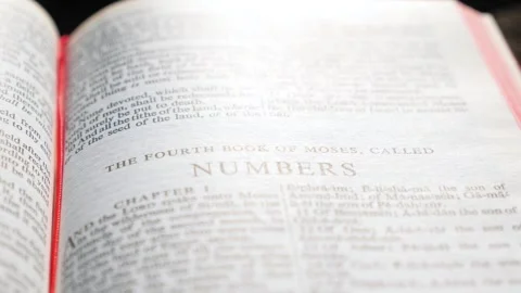 Numbers chapter of Holy Bible book Stock Footage 300939765