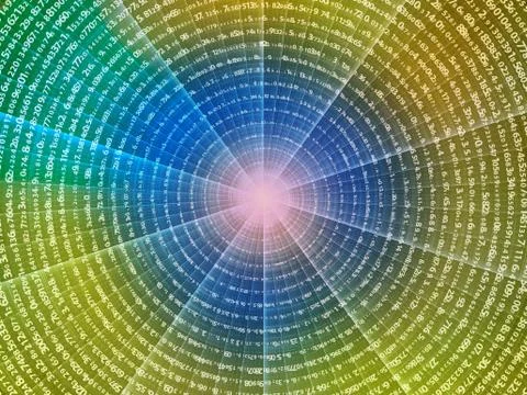 Numbers of Circular Destination Illustrazione stock