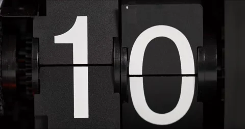The numbers on the clock flipped from ten to eleven. Stock Footage 183709175