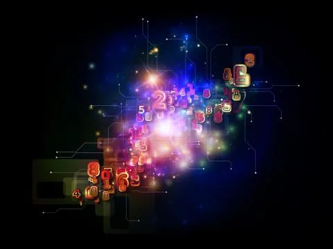 Numbers of Cloud Technology イラスト素材