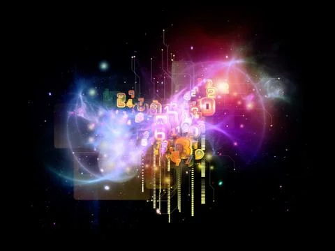 Numbers of Cloud Technology イラスト素材