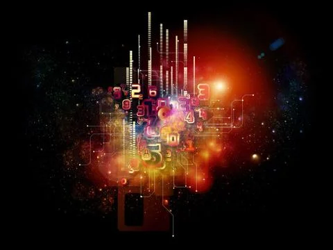 Numbers of Cloud Technology イラスト素材