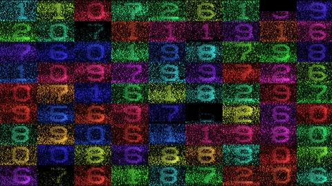 Numbers code information clock counting led timecode Stock Footage 104812708