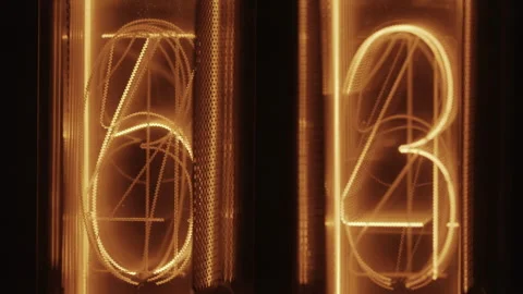 Numbers Code Information Clock Counting Glitch. Macro Stock Footage 255135250