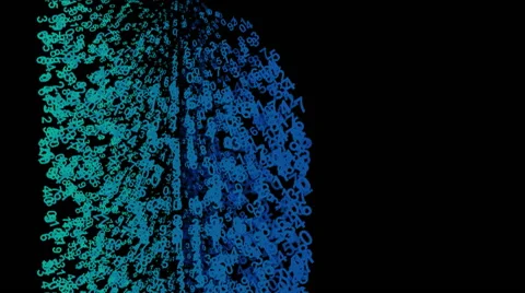 Numbers column blue Stock-Footage 40010578