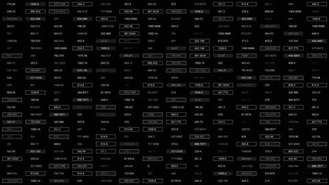 Numbers in a column, calculation.Security password digital data code selection Stock Illustration