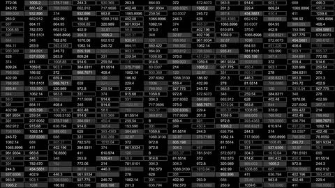 Numbers in a column, calculation.Security password digital data code selection Stockillustratie