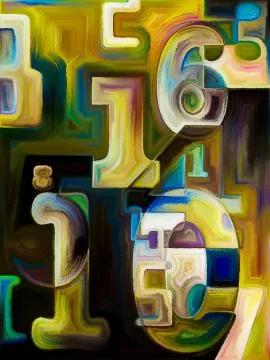 Numbers Composition 스톡 일러스트