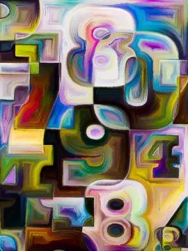 Numbers Composition Stock Illustration