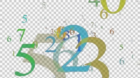 Numbers, Computer Generated, Animation, Alpha Matte, Seamless Looping, 4K Stock Footage 45440302