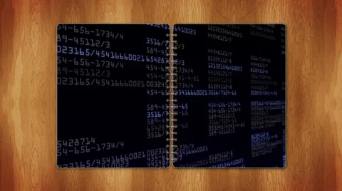 Numbers Concept in Book Pages, Loop Stock-Footage 34610298